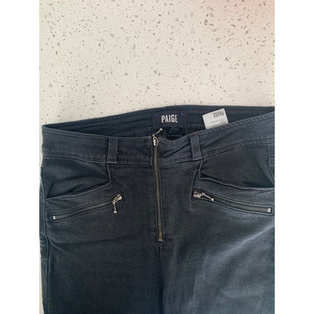 Paige Womens Black Jean Pants High Waist Size 28